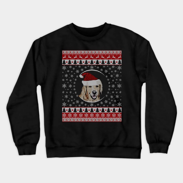 Cute Golden Retriever Christmas Crewneck Sweatshirt by Sleazoid